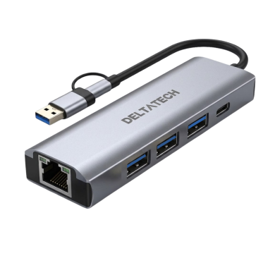HUB USB 3.0 + USB TIPO C 5 PUERTOS 2208TU RJ45 1Gb+ USB 3.0x3+ USB TIPO C 2.0